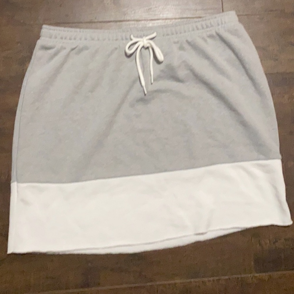 Grey and white skirt